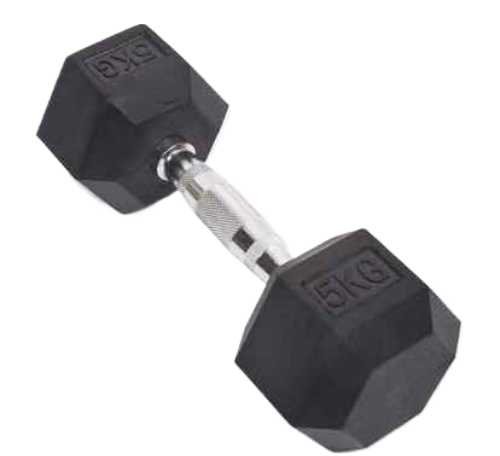 Picture of Hex Dumbbell - 5kg Dumbbell(1Pcs) - Black - Sports Alpha Black