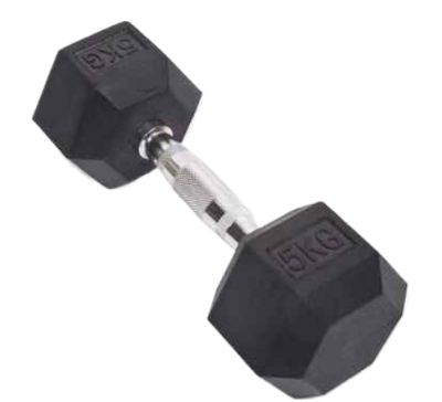 Picture of Hex Dumbbell - 5kg Dumbbell(1Pcs) - Black - Sports Alpha Black