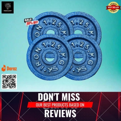 Picture of Dumbbell Plate - 1.25Kg - 4Pcs - (Blue) - Sports Alpha Blue