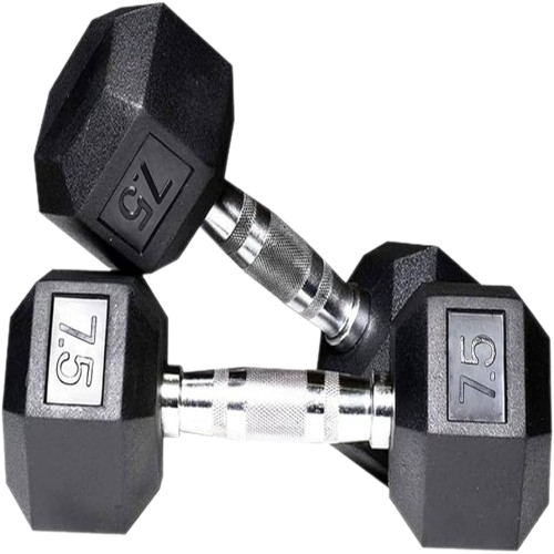 Picture of 15KG Hex Dumbbell - Premium Quality - 7.5 Kg - (2 Piece) - Sports Alpha Black