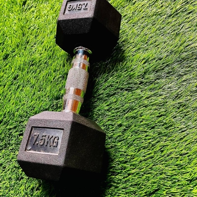 Picture of 15KG Hex Dumbbell - Premium Quality - 7.5 Kg - (2 Piece) - Sports Alpha Black