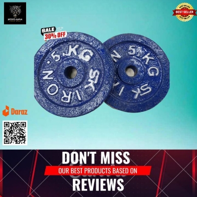 Picture of Dumbbell Plate 5Kg - 2Pcs - (Blue) - Sports Alpha Blue