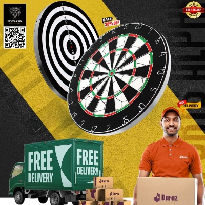 Picture of Dart Board - 15 Inch -  NINJA - N6356 - Black - Sports Alpha Multicolor