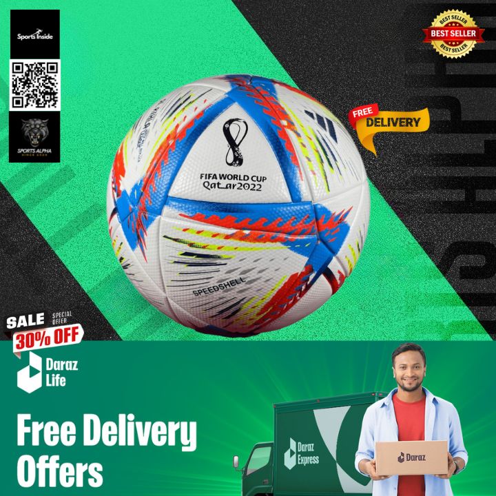Picture of Football - Qatar Special Edition - Size 5 - Cyan | Premium Quality Club Ball for Training & Match | "Play Like a Pro" Multicolor