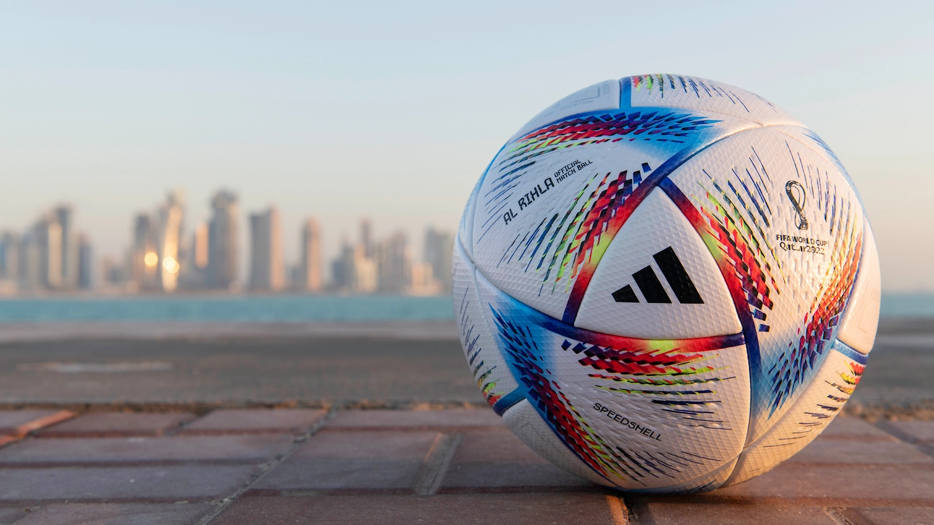 Picture of Football - Qatar Special Edition - Size 5 - Cyan | Premium Quality Club Ball for Training & Match | "Play Like a Pro" Multicolor