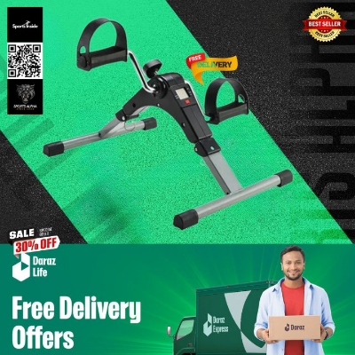 Picture of Mini Pedal Exerciser Bike |  Stay Active at Home or Office | Easy to Clean & Use |  Simple & Unique Fitness Tool | Sports Alpha Black