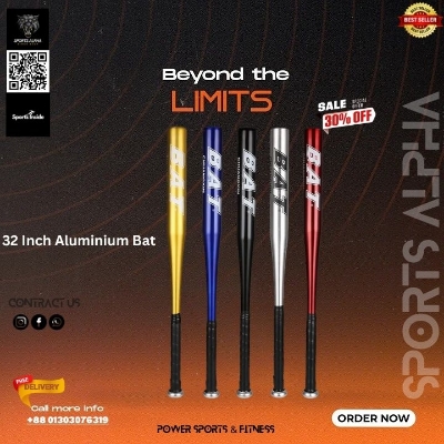 Picture of Baseball Bat | 32 Inch | Heavy Hit Quality | Elite Grade | Sports Alpha Multicolor