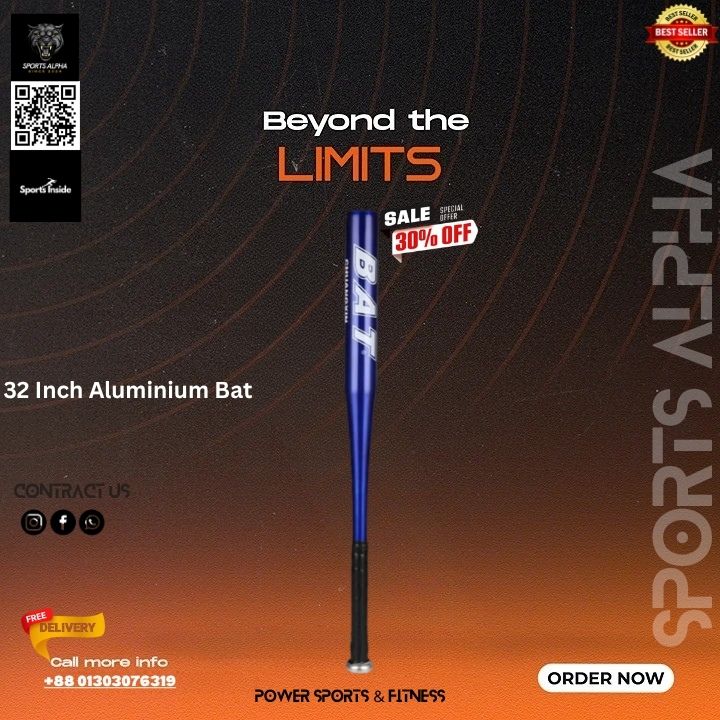 Picture of Baseball Bat | 32 Inch | Heavy Hit Quality | Elite Grade | Sports Alpha Multicolor