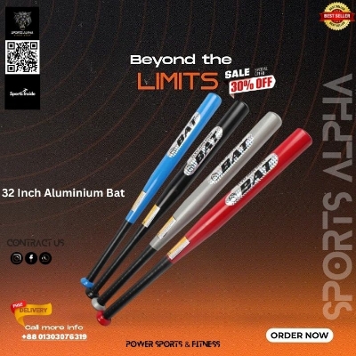 Picture of Baseball Bat | 32 Inch | Heavy Hit Quality | Elite Grade | Sports Alpha Multicolor