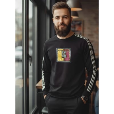Picture of Premium Jersey Full Sleeve T-shirt Fabric soft and comfortable Black