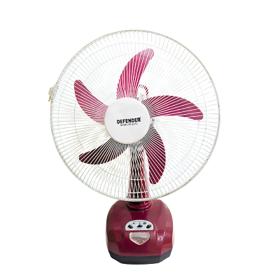 Picture of Defender KN-2916 China Fittings Rechargeable Fan AC/DC with LED Multi-Function - 16" Maroon