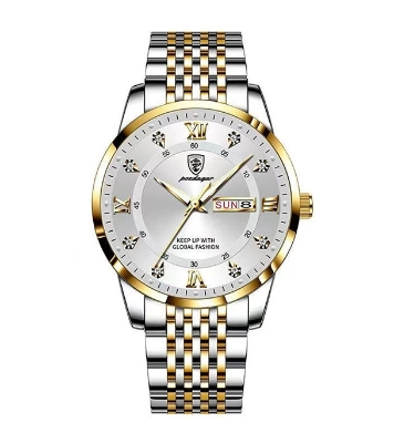 POEDAGAR MVS 418 Luxury Stainless Steel Luminous Men's Sports Quartz Watch