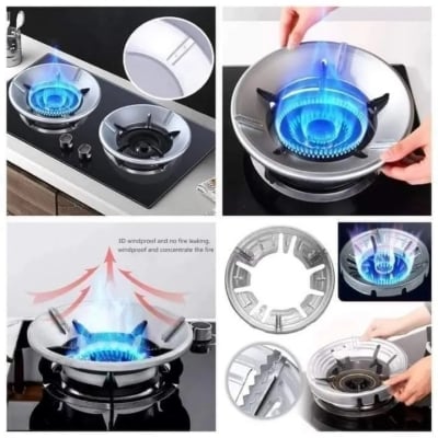 Picture of Energy Saving Gas Stove Cover | Windproof Disk Windshield Bracket | Universal Round Shape - 1 Piece