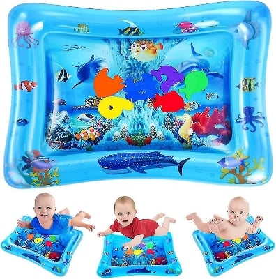 Picture of Inflatable Tummy Time Mat, Premium Baby Water Play Mat for Infants and Toddlers for 3 to 24 Months, Strengthen Your Baby's Muscles 