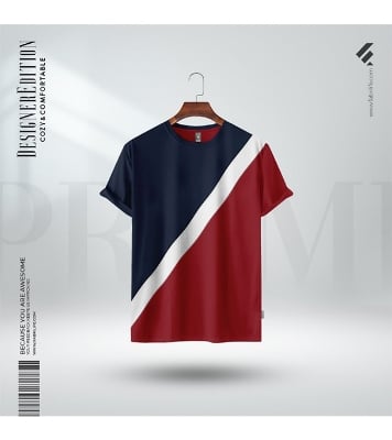 Buy Fabrilife Men's Premium Designer Edition T Shirt - Red at Best Price in Bangladesh