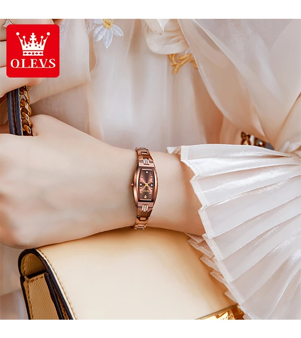 Buy Olevs New Fashion Women For Watch Quartz Waterproof Watch Tungsten Steel Strap Elegant Casual Wristwatches Ladies Clock  at Best Price In Bangladesh