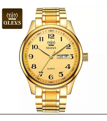 Buy Olevs 5567 Golden Stainless Steel Analog Wrist Watch For Men Golden at Best Price In Bangladesh