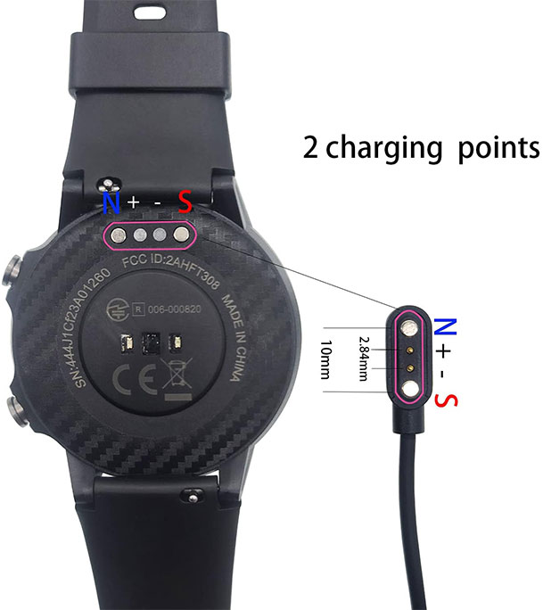 Buy Smart Watch Magnetic Charger Cord [2 Pack], 2 Pin 3.3Ft USB Fast Charging Cable Fits for YAMAY SW021/023 YAMAY/WILLFUL/LETSFIT ID205L ID205U ID205S at Best Price in Bangladesh