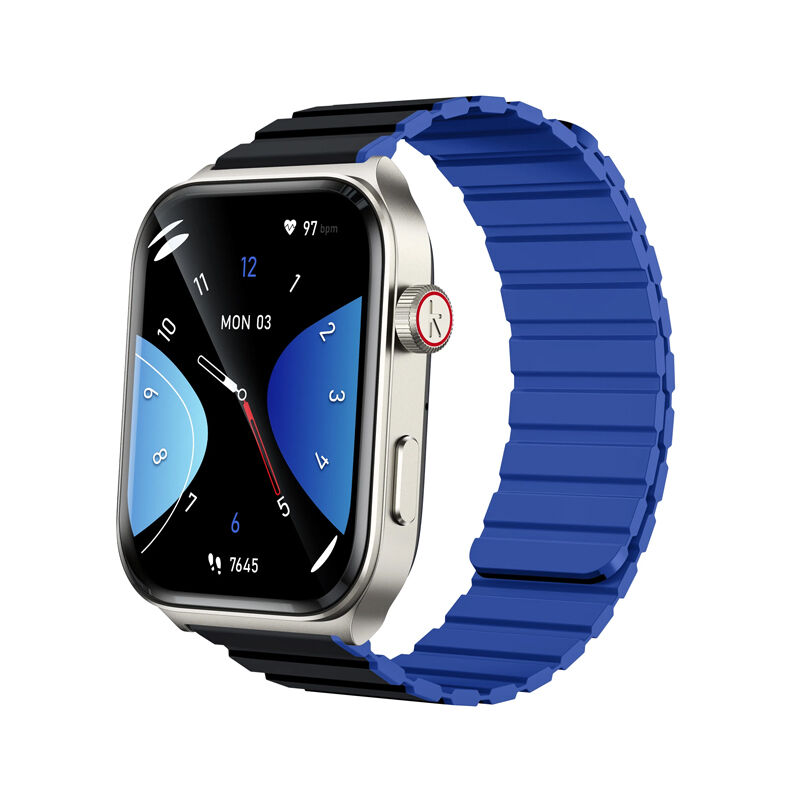 Buy Kieslect KS2 Calling 2.01" FHD AMOLED 3ATM Smart Watch (Double Strap + Protector) - Midnight Blue (Best Price)Online at Best Price