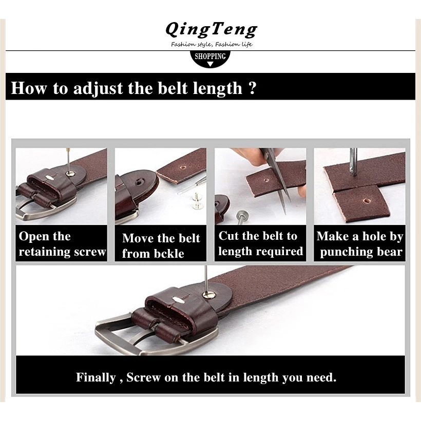 Picture of Premium Men's Genuine Leather Belt – Cowskin Formal & Casual Wear with Strong Metal Buckle