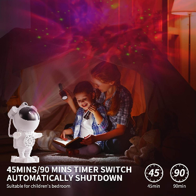 Picture of Astronaut Galaxy Nebula Star Projector with Bluetooth Speaker – 360° Rotating Night Light for Bedroom, Gaming & Kids' Room Decor