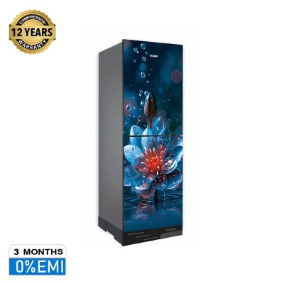 Picture of VISION Glass Door Refrigerator RE-216 Liter Water DB Dig Lotus Bottom Mount 