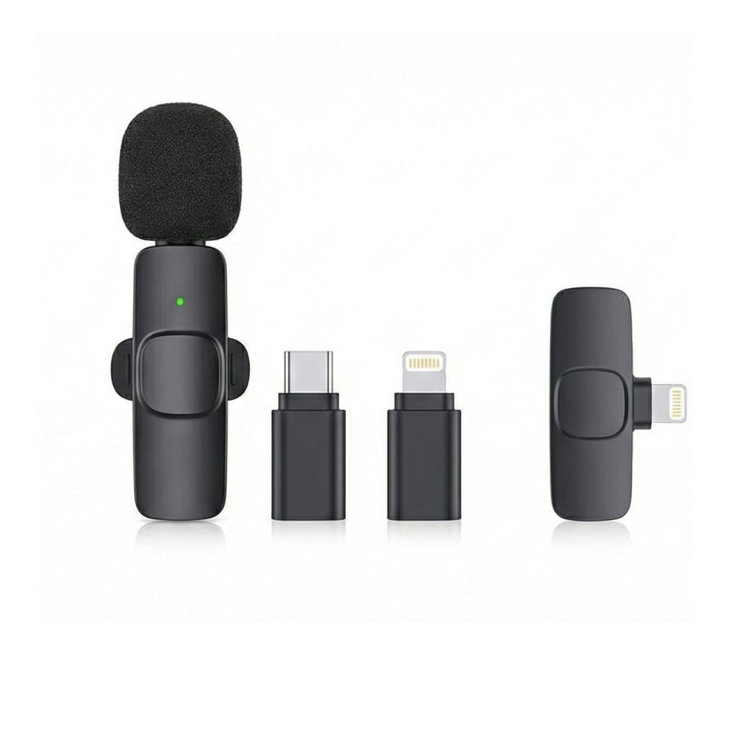 Picture of K9 Wireless Dual Lavalier Microphone for Mobile | Noise Reduction Mic for Vlog, Interview & Live Streaming Black