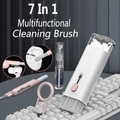 Picture of MNK SHOP 7-in-1 কীবোর্ড ক্লিনিং কিট – ঘরেই পরিষ্কার রাখুন আপনার গ্যাজেট! (White)