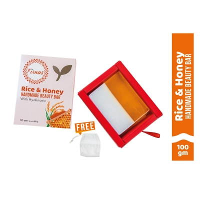 Picture of Firnas Hand Made Beauty Bar Rice & Honey with Hyaluronic 100 gm