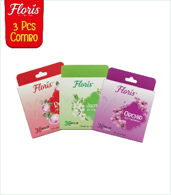 Picture of Floris Air Freshener Block Mixed Fragrance 3 piece combo - 48 gm X 3 (Jasmine,Rose,Orchid)