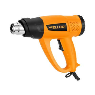 Picture of WELLOO HGT41200A 2000W Industrial Grade Dual Temperature Electric Hot Air Blower Adjustable for Heat Gun (Yellow)