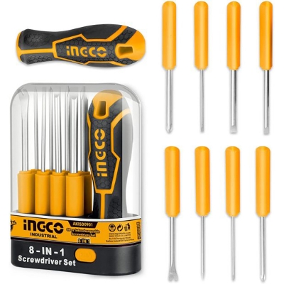 Picture of Professional 8 IN 1 SCREWDRIVER SET INGCOO -AKISD0901 (Orange)