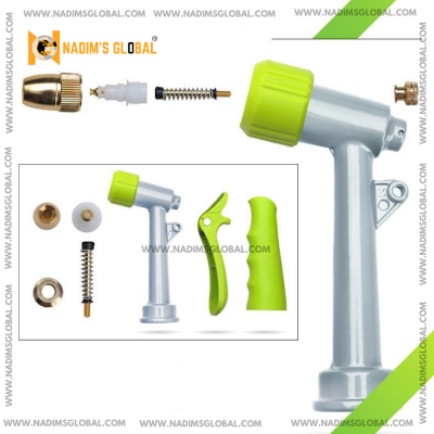 Picture of 4PC 4 FUNCTION HOSE PIPE GARDEN SPRAY GUN HOSE PIPE NOZZLE WATERING SET (Olive)