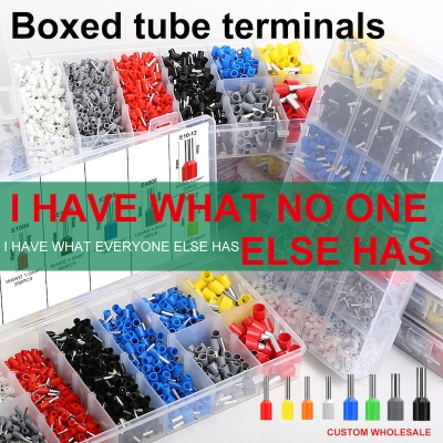 Picture of 1200PCS 22-8AWG HSC8 6-4 Adjusting Tube Cable Sleeves Brass/Copper Electric Hydraulic Kit Plier Hexagonal Ferrule Crimping Tool (Red)