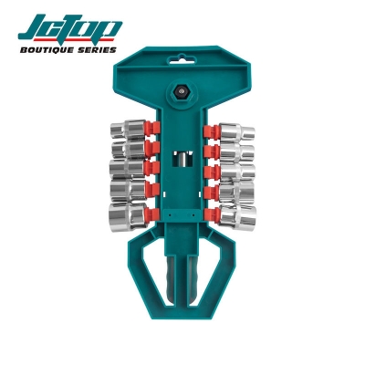 Picture of 12 Pcs JCTOP 1/2" Ratchet Socket Wrench Set 10-24mm Combination Quick Auto Repair Socket Wrench Tool Set-CK0512 (Deep green)