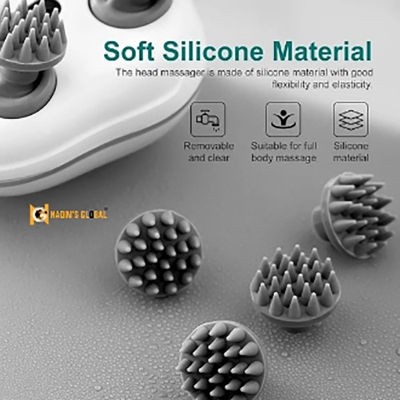 Picture of Rechargeable Scalp Massager with Soft Silicon for Relaxing Scalp Massage, Head Massager, and Hair Massager for Hair Growth - Enhance Hair Wellness and Relaxation (White)