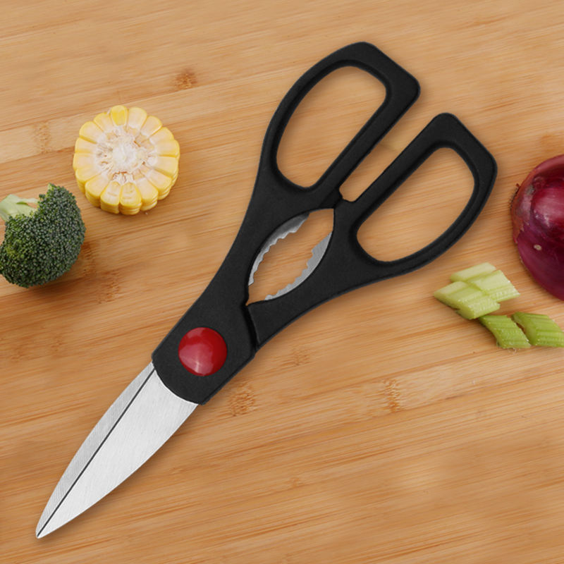 Picture of Wholesale Direct Supply Heavy-Duty Stainless Steel Kitchen Scissors Multi-Purpose for Home Use Korean BBQ Meat Cutting-CFJ-001 (Black)