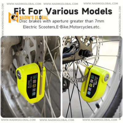 Picture of MTB Road Bike Alarm Disc Cable Lock Anti-Theft Motorcycle Brake Disc Lock with Alarm