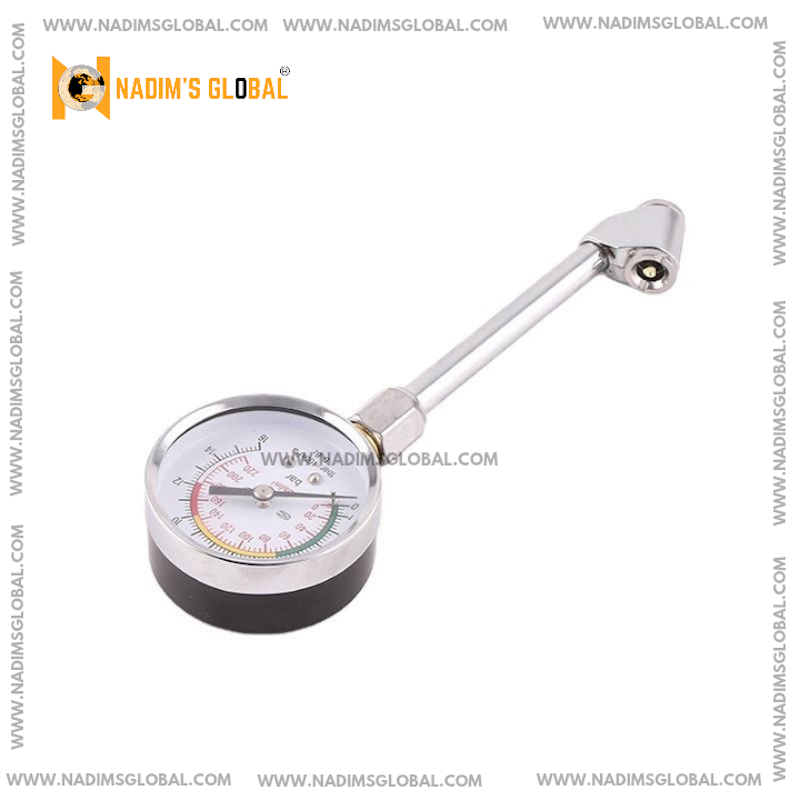 Picture of 0-220PSI Car Tire Pressure Gauge High Precision Monitor Long Tube Tyre Tester Meter Copper Nozzles Truck Motorcycle Accessories