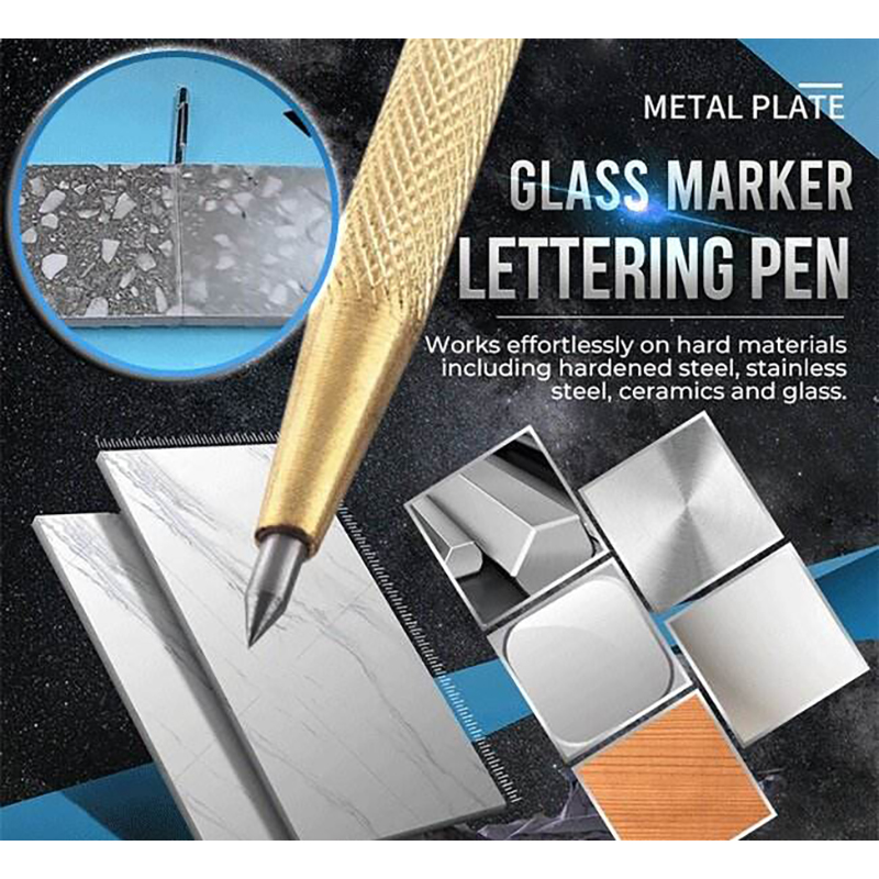 Picture of Low Price Metric Glass Cutter Pen & Lettering Pen for Hardened Steel & Stainless Steel Cutting OEM (Gold)