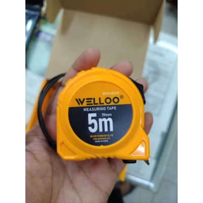 Picture of 📏 WELLOO 5-Meter / 19ft Measuring Tape | Durable Multi-Purpose Measuring Tool – MTP41316 (Yellow)