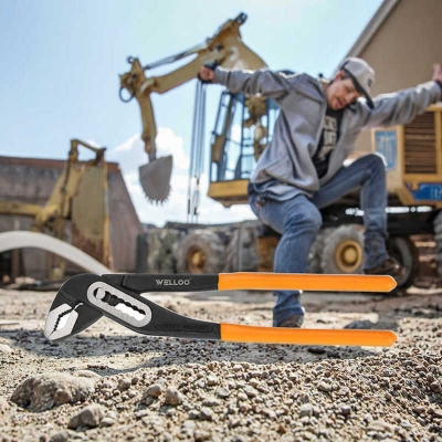 Picture of WELLOO HPP24250 High Quality Hand Tools Carbon Steel Chrome Vanadium Professional Water Pump Plier (Yellow)