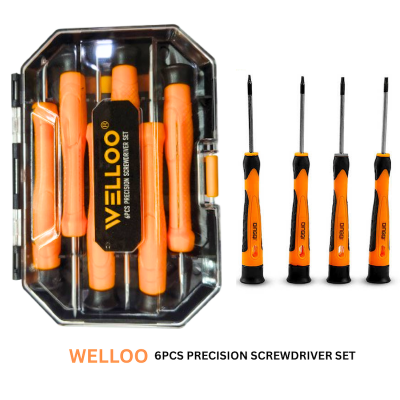 Picture of WELLOO 6Pcs Precision Screwdriver Set For Laptop,Mobile Phone Usage SCT02006 (Black)