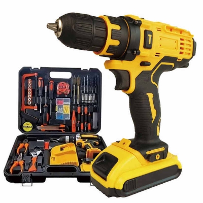 Picture of 🛠️ Wholesale 117-Piece Power Tool Combo Kit – Cordless Drill & Professional DIY Hand Tools (Multicolor)