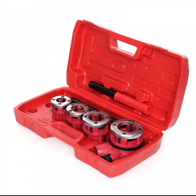 Picture of 🛠️ Ratchet Pipe Threader Kit – 4 Dies (1/2", 3/4", 1", 1-1/4")-JD8803 (Red)