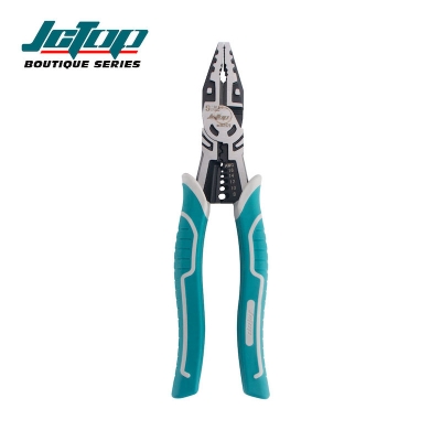 Picture of JCTOP Heavy-duty Strong CRV Steel Serrated Jaw Metric 9"225mm DIY Wire Pliers-BG2929 (Deep green)