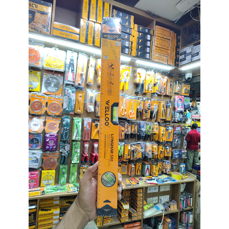 Picture of 📏🛠️ WELLOO 24-Inch Magnetic Spirit Level | Professional Alignment & Measuring Tool – SPL6060 (Yellow)