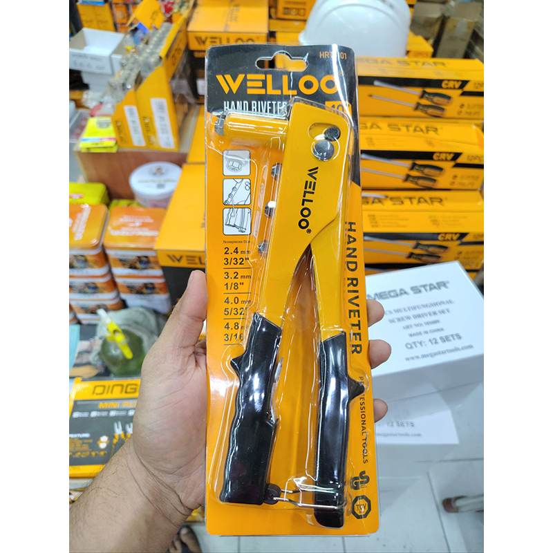 Picture of WELLOO Heavy Duty Aluminium Alloy Rivet Gun HRT5101 🛠️🔩 (Yellow)