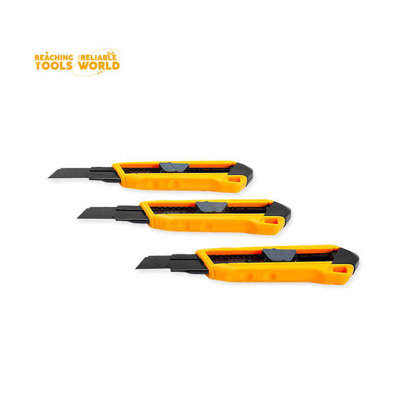 Picture of 🔪 DINGQI 10cm Cutter Household Tools Blade Electrician Utility Knife ABS Shell Removable Blade – FC03201 (Yellow)