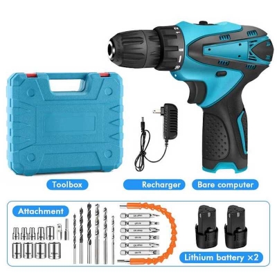 Picture of 🔧 Makita 12V Dual-Speed Adjustable Torque Electric Drill & Screwgun – Multi-Function DIY / Industrial Hand Tool (Blue)